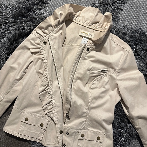 Khaki Ruffle Jacket - Picture 6 of 8